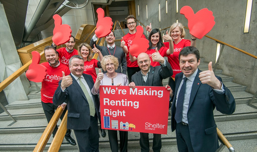 MSPs and Shelter Scotland campaigners