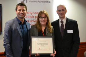 George Clarke, Kristen Hubert and Phil Hanson at the Empty Homes conference 2015.