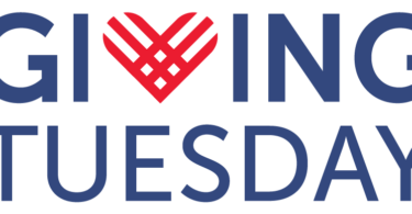 GIVING TUESDAY LOGO IN RED AND BLUE